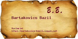 Bartakovics Bazil névjegykártya